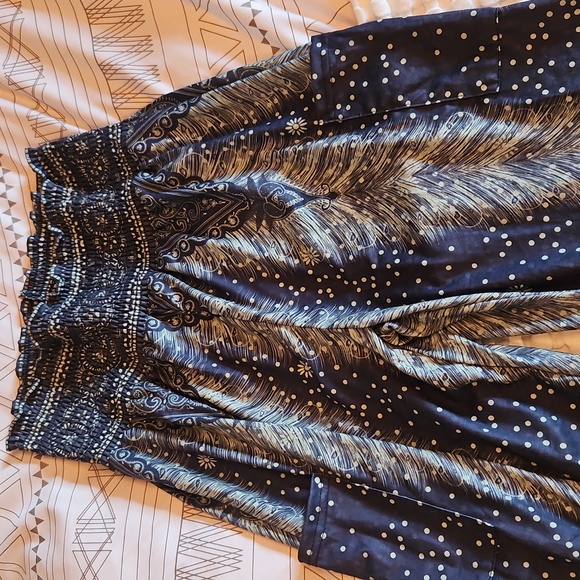 Blue Patterned Pants Xl - Picture 2 of 4